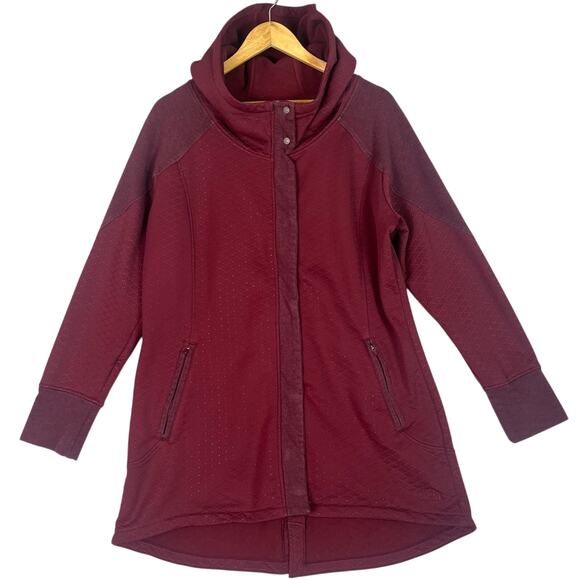 North Face Recover Up Quilted Parka Womens XL Garnet Red Fleece Hooded NF0A2THG - Picture 1 of 14